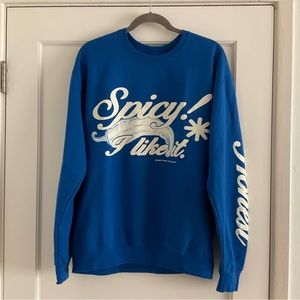 Justin Bieber SPICY X NYC BLUE CREWNECK